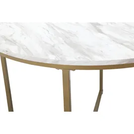 LEONIQUE Esstisch LEONIQUE "Gondat", bunt (marmor, golden, goldchrome, marmor), B:90cm H:76cm T:90cm, Tische, Esstisch, mit Tischplatte in Marmor-Optik, Gestell aus Metall golden, Höhe 76 cm