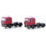 minis 1:160 LEMKE Minis N LC4073 - 2er Set MAN F90 SZM, 2-achsig, rot