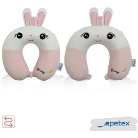 PETEX Hase Nackenkissen 32 x 30 cm Rosa