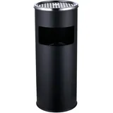 Relaxdays Standaschenbecher mit Inneneimer 17 l schwarz/silber