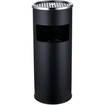 Relaxdays Standaschenbecher mit Inneneimer 17 l schwarz/silber