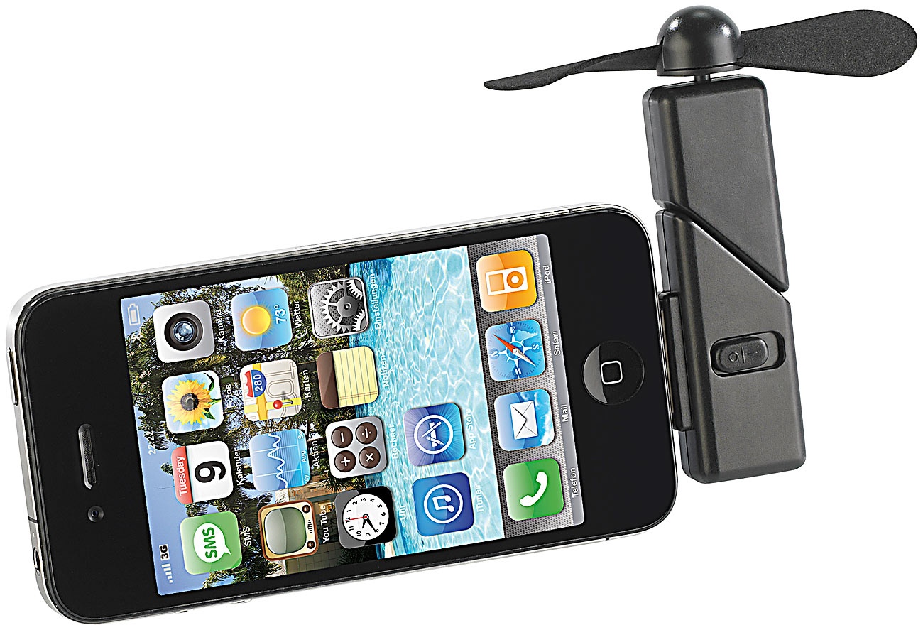 Mini-Ventilator für iPhone & iPod touch mit Dock-Connector, 30-polig