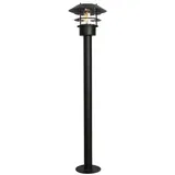 Elstead Lighting Pollerlaterne E27 schwarz IP44 mit Bewegungsmelder