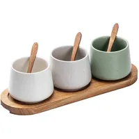 Ladelle Servierschüssel ELEMENTS Schalen-& Tablettset assortiert 7tlg, Stoneware/Acacia, (Schalen),