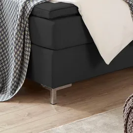 Atlantic Home Collection Boxspringbett ANNI, 160x200 cm, inklusive Topper schwarz