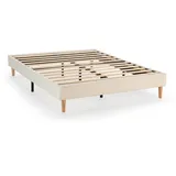 VS Venta-stock Polsterbett 140 x 190 cm Beige