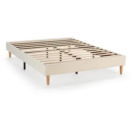 VS Venta-stock Polsterbett 140 x 190 cm Beige