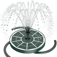 AISITIN Solarbrunnen für Draussen Verbessert mit Batterie, 3,5W Solar Schwimmender Fontäne Pumpe mit Verschiedene Sprüh Effekten, Solar Springbrunnen für Außen mit Grün Glasscheibe für Garten,Vogelbad