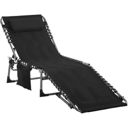 Outsunny Sonnenliege Stahl, Polyester