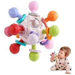 Fivejoy Beißring für Babys von 0–6 Monaten, sensorisches Spielzeug für Neugeborene, (Beißball von 0–3–6 Monaten, Beißringe von 10–12 Monaten, Geschenk für Babys, Kleinkindspielzeug für Babys von 3–6–9 Monaten, 1-tlg)