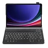 Cazy Tablet-Hülle mit Tastatur geeignet für Samsung Galaxy Tab S10 FE/Tab S9 FE/Tab S9 - QWERTY Bluetooth Tastatur-Hülle - Schwarz