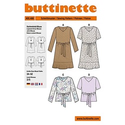 buttinette Schnitt "Stufenkleid & Bluse" für Damen