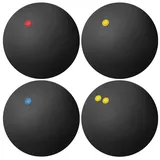 Kisangel 4Pcs Squash Bälle 45 Mm Hochelastizität Squash Bälle Bounce Bälle Für Wettbewerbstraining Und Übung Sportbälle Für Innenschläger Sport