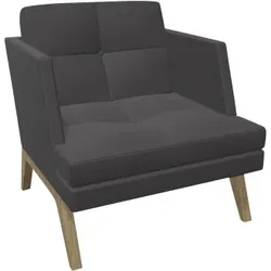 1er Sessel Ona mit Holzgestell & niedriger Lehne