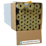 Scorprotect Scorprotect® voller Karton Alukaschierte Rohrschale Rohrisolierung Steinwolle mit 0.040 Wärmeleitfähigkeit (Steinwolle, 28 x 30 mm x 1 Meter)