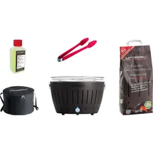 Lotusgrill Starter-Set Classic 1x Grill Anthrazitgrau mit USB-Anschluß, 5 teilig