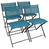 VCM Sumila Gartenstuhl 45 x 45 x 0 cm blau 4 St.