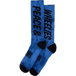 Troy Lee Designs Peace & Wheelies Perfomance Socken, schwarz-blau, Größe L XL für Männer
