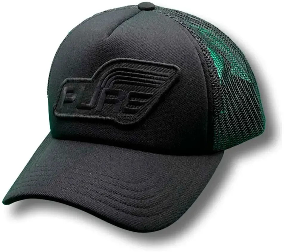 Pure Racer Logo Stamp Basic Stripes Kappe - Black - ONE SIZE: