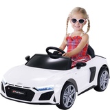 Actionbikes Motors Kinder-Elektroauto Audi R8 Spyder lizenziert, 60 Watt, LED-Scheinwerfer, Musik, Hupe, Fernbedienung, (Weiß)