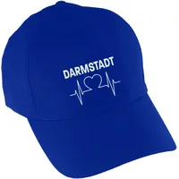 Multifanshop Baseballcap - Darmstadt - Herzschlag - Druck weiß