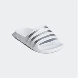 adidas Aqua Adilette Kids Cloud White / Silver Metallicallic / Cloud White 35