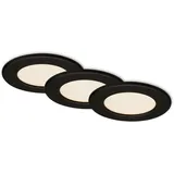 Briloner Einbauleuchte 3er Set Schwarz-matt