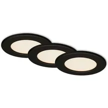 Briloner Einbauleuchte 3er Set Schwarz-matt