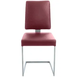 K+W Komfort & Wohnen Freischwinger Leder rot