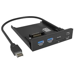 RaidSonic Icy Box IB-HUB1419-i3 USB Hub und Card Reader für 3,5” Schacht