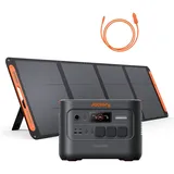 Jackery Stromerzeuger E3000 v2 mit 200W mit Kabel, 3072Wh/3600W tragbare Powerstation, 7,2 in kW, mit Kfz-Ladekabel für Notstrom, Camping, Wohnmobil & Haushalt