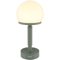 GLOBO Tischleuchte Pilz grün Tischlampe Touchdimmer Akku Beistellleuchte Pilzleuchte,