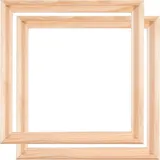 BK BILDERRAHMEN KOLMER 2 SCHATTENFUGENRAHMEN für KEILRAHMEN 80x80 cm | Rahmen für Leinwände - Braun