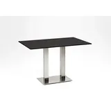 Niehoff Bistro Edelstahl rechteckig - 120 x 81 cm HPL Graphit-Design