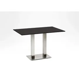 Niehoff Bistro Edelstahl rechteckig - 120 x 81 cm HPL Graphit-Design