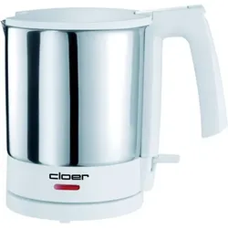 Wasserkocher 1,5l Edelstahl 2000W Edelstahl/weiß, innen edelstahl