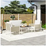 Outsunny Lounge-Set 4-tlg. braun/grau