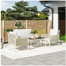 Outsunny Lounge-Set 4-tlg. braun/grau