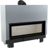 Kamineinsatz aus Stahl KRATKI MB 20 kW Ø 200 mit Schiebetür - Schwarz