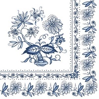 Servietten Muster 20 Servietten Blaues Zwiebelmuster | blau | weiß | Nostalgie | nostalgisch | Vintage | Muster | Küche| Tischdeko 33x33cm