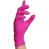 Nitrilhandschuhe Pink Magenta, Einmalhandschuhe, 100 Stück (M)
