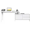 Schreibtisch HOME AFFAIRE Luven, aus Massivholz, weiß, B:140cm H:76cm T:60cm, Tische, in 2 Breiten, variable Nutzung als Schreibtisch oder Eckschreibtisch
