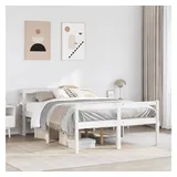 vidaXL Seniorenbett mit Kopfteil ohne Matratze Weiß 160x200 cm