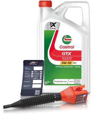 Castrol 5 L GTX 5W-30 RN17 + Ölwechsel-Anhänger + Einfülltrichter [Hersteller-Nr. 15CC30]