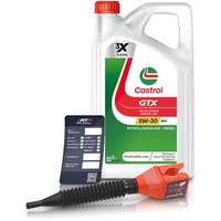 Castrol 5 L GTX 5W-30 RN17 + Ölwechsel-Anhänger + Einfülltrichter [Hersteller-Nr. 15CC30]