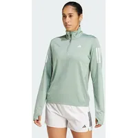 Adidas Own The Run Half-Zip Oberteil silbergrün 2XS