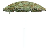 VidaXL Strandsonnenschirm mit Aluminiumstange Camouflage 240 cm
