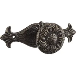 Möbelknopf Faial mit Platte - altmessing brüniert