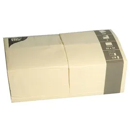 Papstar 250 Servietten, 3-lagig 1/8-Falz Creme,