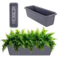 Kadax Blumenkasten, Balkontopf aus Kunststoff, witterungsbeständiger Pflanzkasten, Blumentopf, Gelän